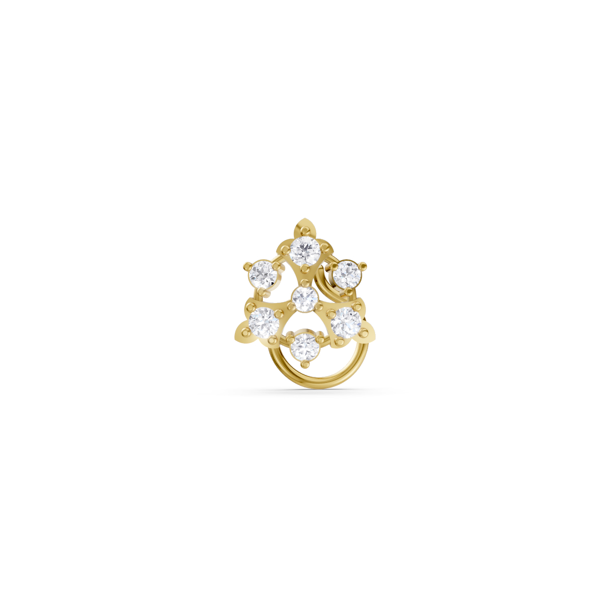 Radiant Floral Nose Pin